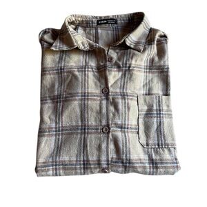 SHEIN - brown and cream flannel shirt